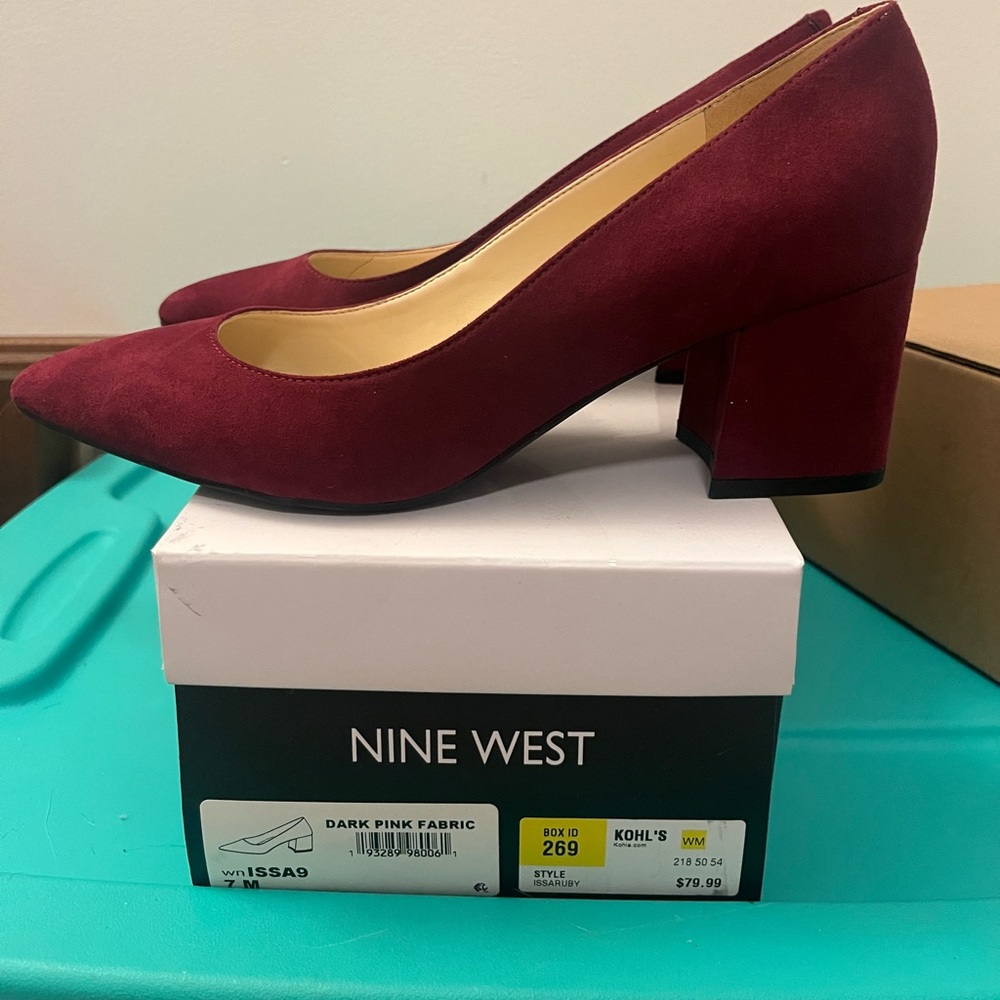 Nine West Burgundy Heels